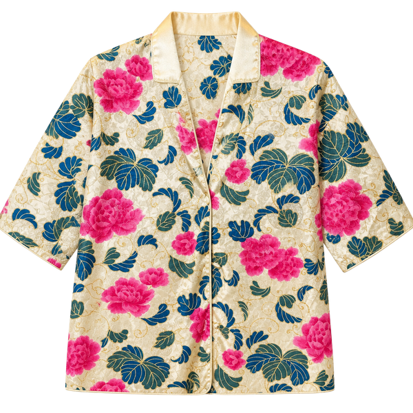 Vintage Victoria's Secret Gold Label Floral Satin Sleep Shirt