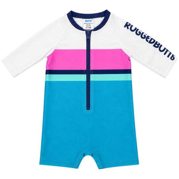 RuggedButts Long Sleeve Rash Guard Bodysuit Size 12-18M