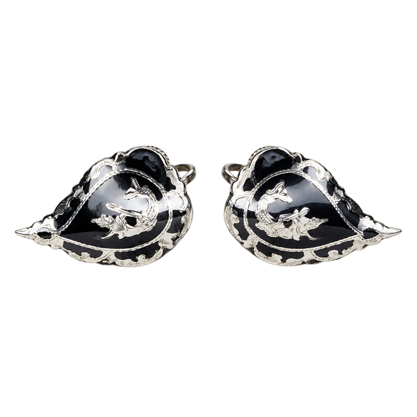 Sterling Silver Siam Dancing Goddess Screwback Earrings
