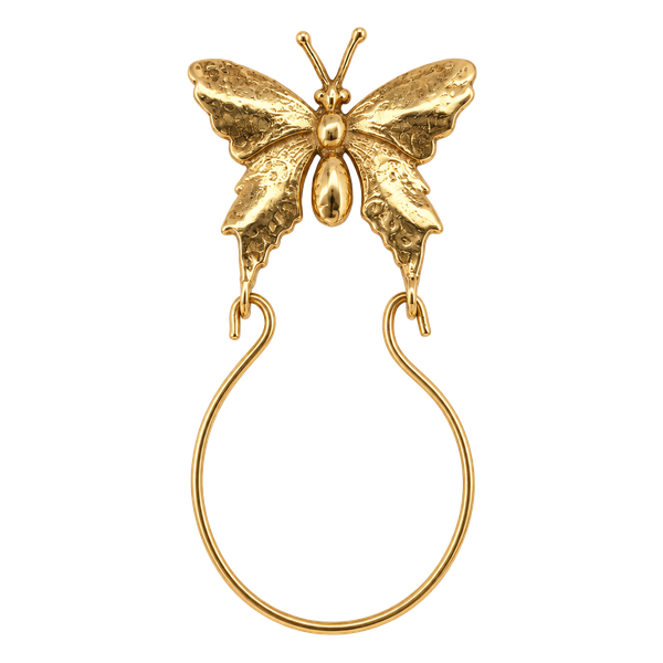 14k Yellow Gold Butterfly Charm Holder Pendant