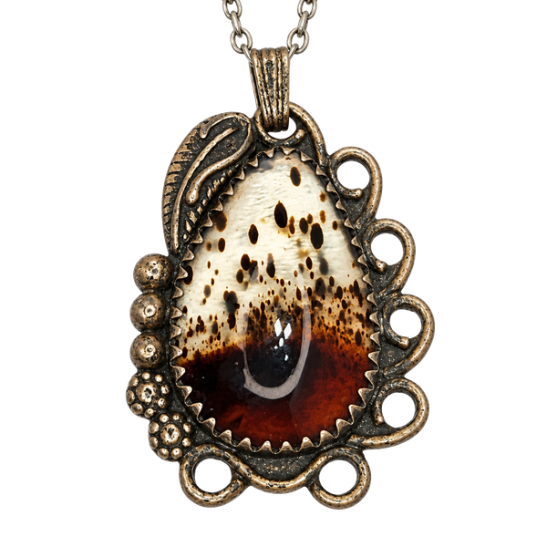 Native American Sterling Silver Agate Necklace