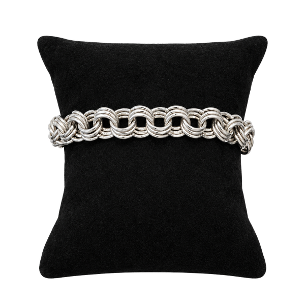 elco sterling silver bracelet With Safety Chain 8"