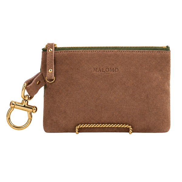 Palomo Spain Suede Double Pouch Pink Green