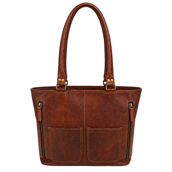 Madosh Brown Leather Tote Bag