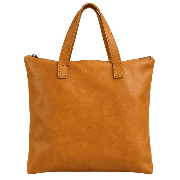 Able Abera Convertible Leather Backpack Cognac