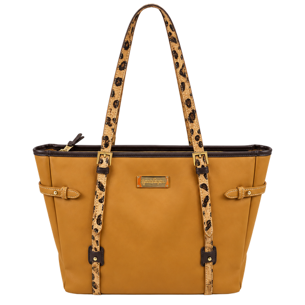 Spartina 449 Calf Hair Leopard Trim Tote Bag
