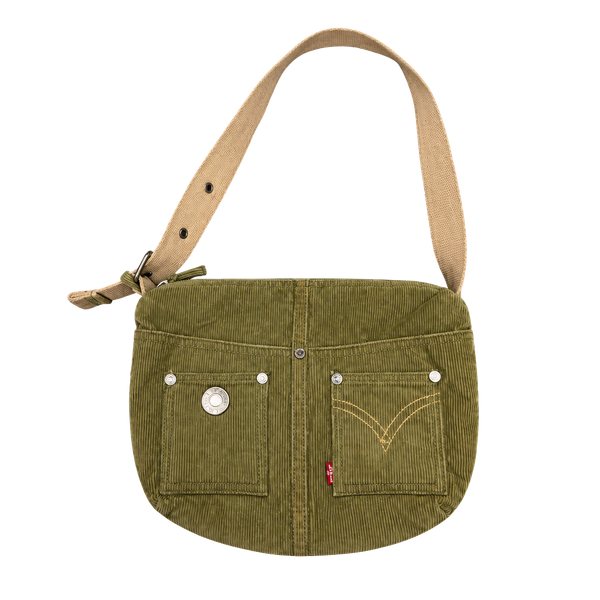 Levi's Corduroy Crossbody Shoulder Bag Olive Green