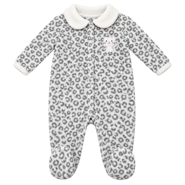 Buster Brown Fleece Footed Romper Size 0-3M Leopard