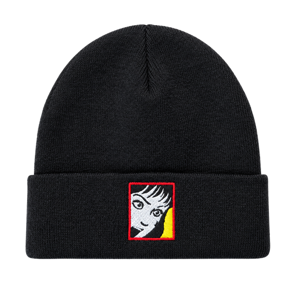 Junji Ito Collection Embroidered Patch Beanie Black NWOT