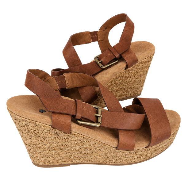 Boc Sandals Size 8.5M Brown Wedge Espadrille