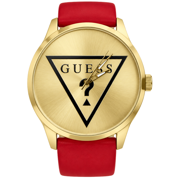 GUESS Ladies Red Gold Tone Analog Watch - U1409G5M