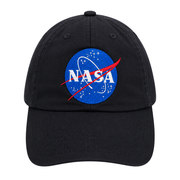 NASA Baseball Cap Black Embroidered Space Logo Adjustable