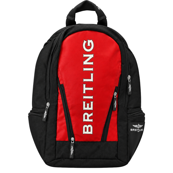 Breitling Nylon Backpack Black Red