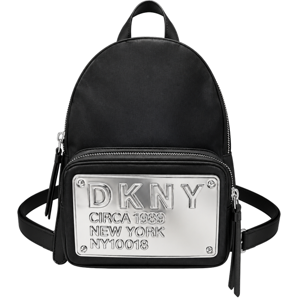 DKNY 10018 Backpack Size 1SZ Black Silver Logo