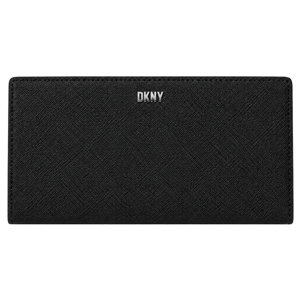 DKNY Black Saffiano Leather Continental Long Wallet