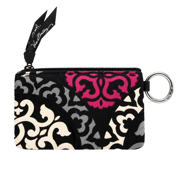 Vera Bradley Black, Pink and Cream Patterned Key Pouch