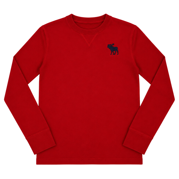 Abercrombie Kids Long Sleeve Shirt Size L Red Moose