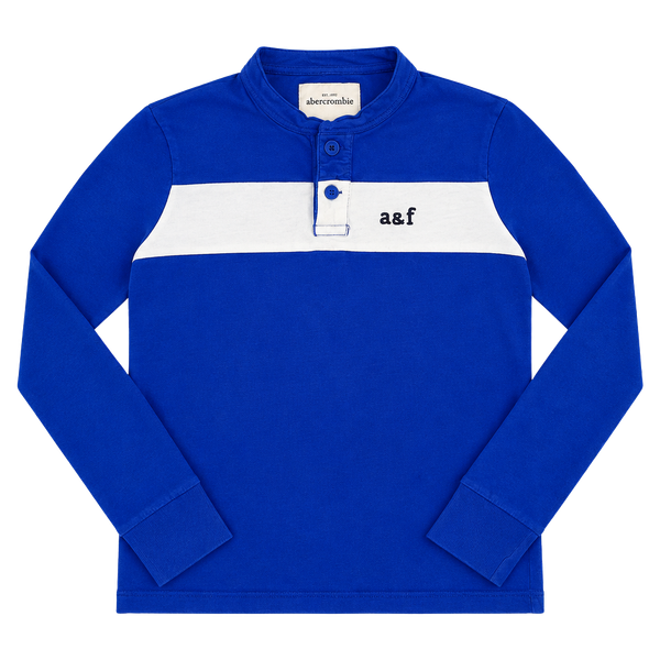 Abercrombie Kids Long Sleeve Henley Size XL Blue