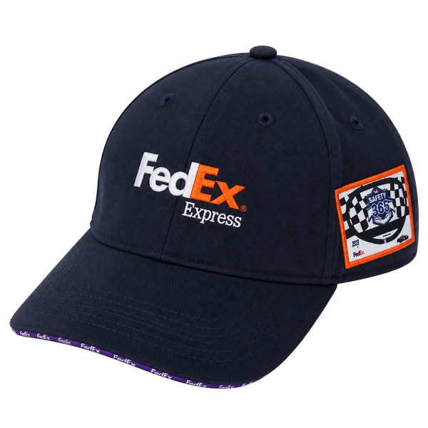 Denny Hamlin #11 FedEx Racing Embroidered Spell Out Legend Strapback Hat Cap