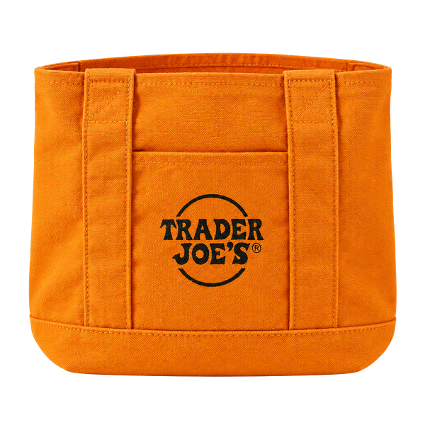 Trader Joe's Orange Mini Canvas Tote Bag