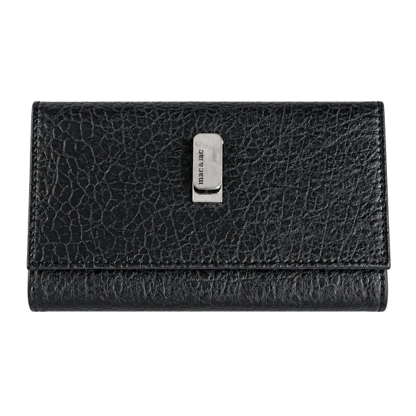 Mac & Jac Black Textured Leather Long Wallet