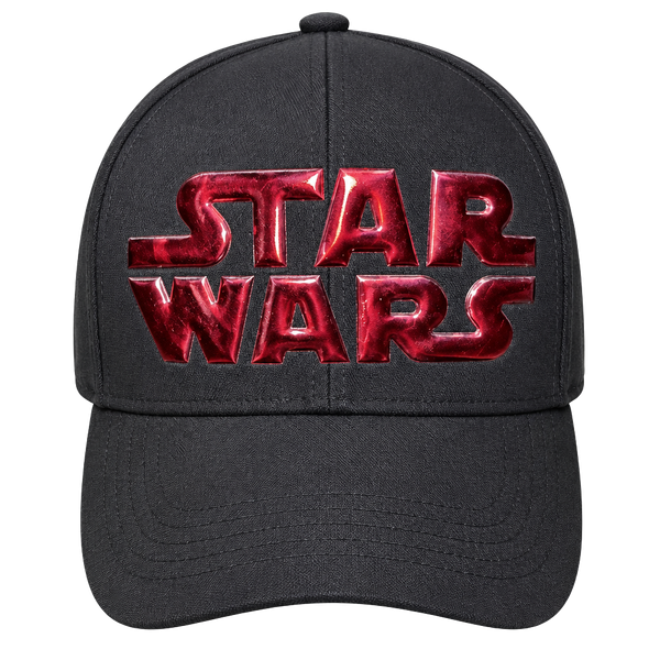 Disney Parks Star Wars Hat Size 57-61cm Black Metallic Logo Baseball Cap