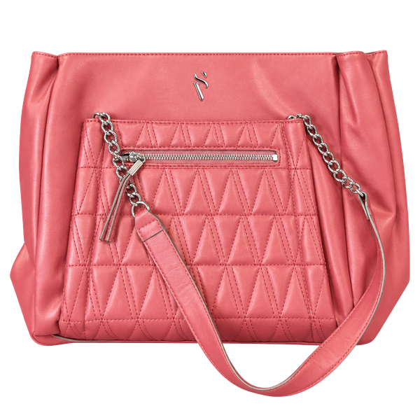 Simply Vera Vera Wang Burgundy Quilted Handbag Purse