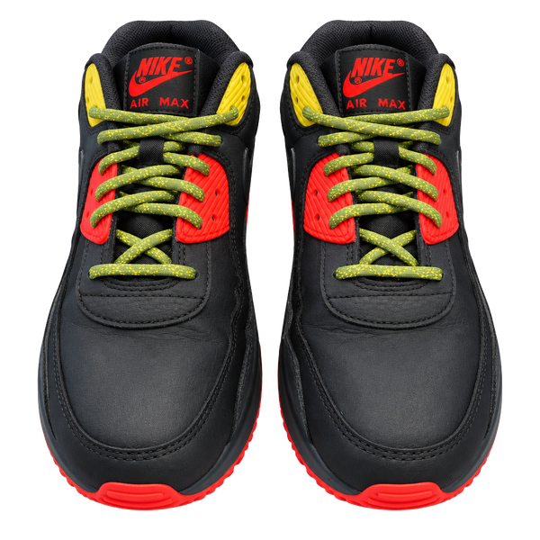 Nike Air Max 90 GS Size 7Y Black Asparagus Sneakers