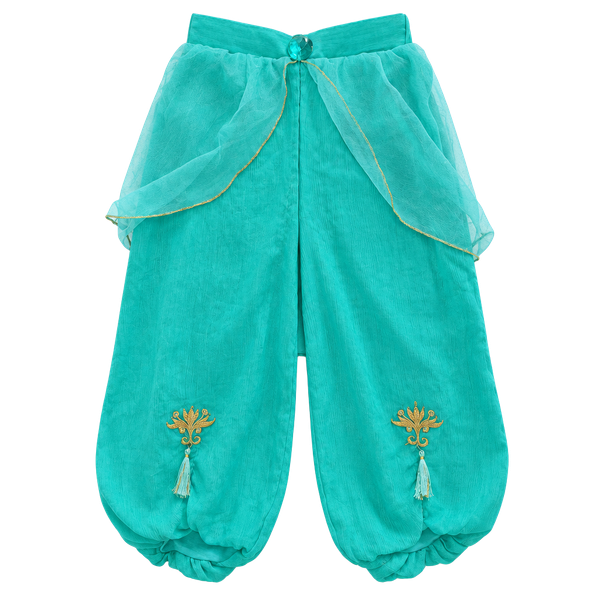 Disney Store Princess Jasmine Costume Pants Size KIDS Size 5/6 Teal Aladdin