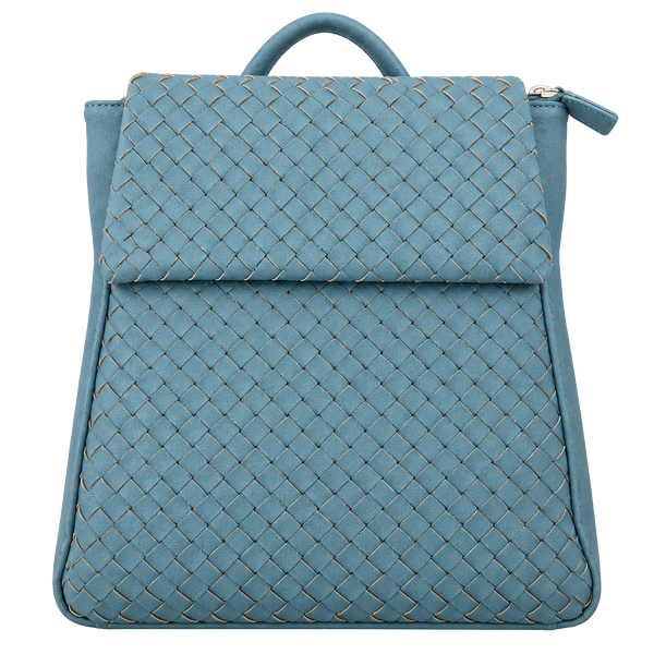 Moda Luxe Aurie Denim Vegan Leather Woven Backpack