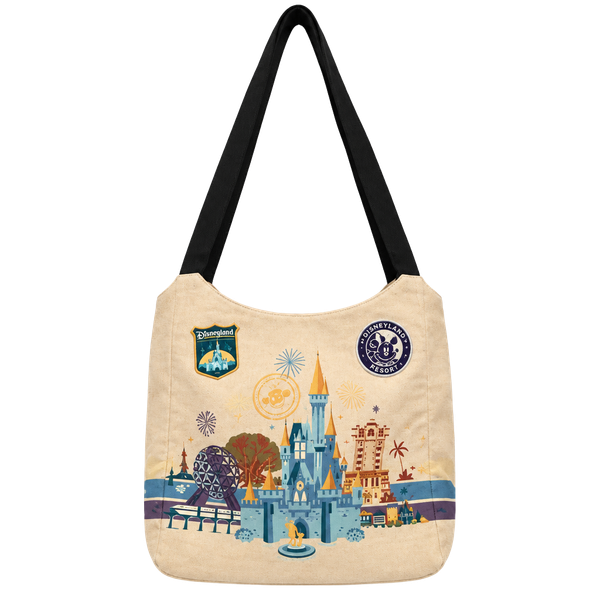 Disney Walt Disney World Parks Discover The Magic Canvas Tote Bag Patches