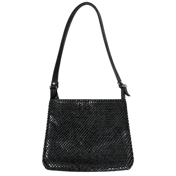 Whiting and Davis Vintage Black Mesh Shoulder Bag
