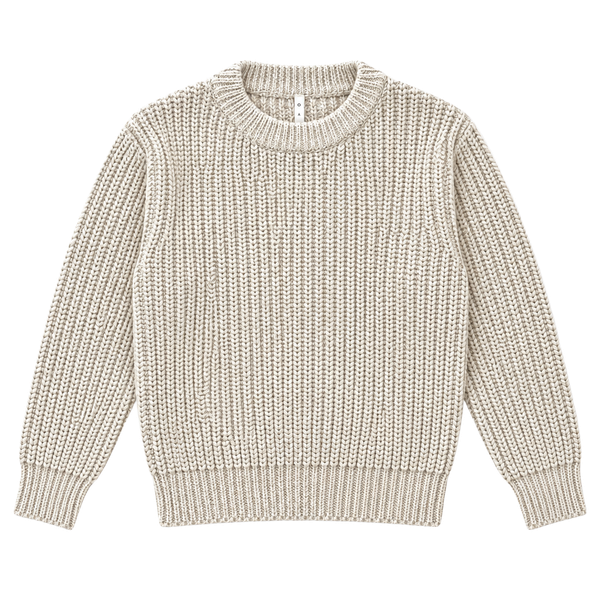 Oat Co ‘Oatmeal’ Chunky Knit Sweater Little Boy