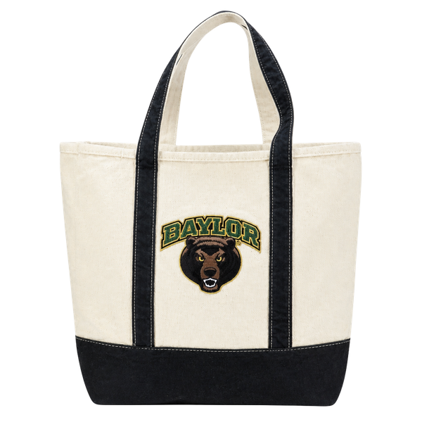 Baylor Bears NCAA College Canvas Tote Bag Beige Black Cream Carry Bag
