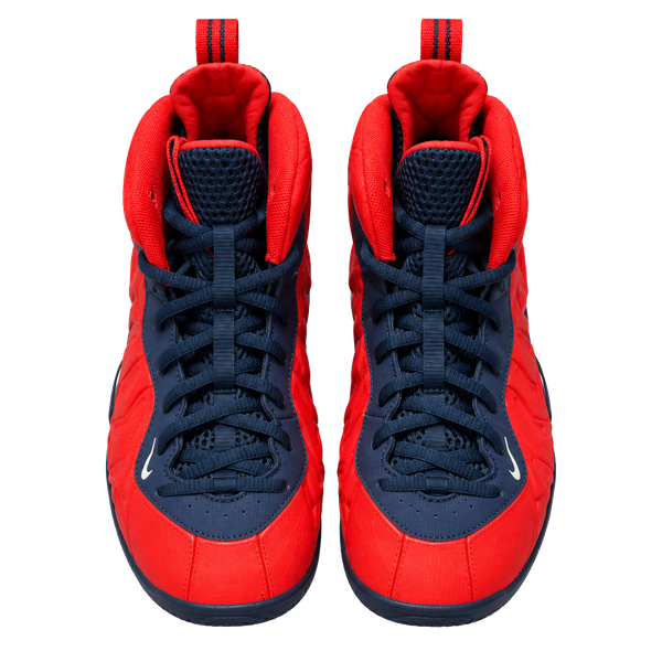 Nike Little Posite Pro USA Size 5.5Y Red Basketball Shoes