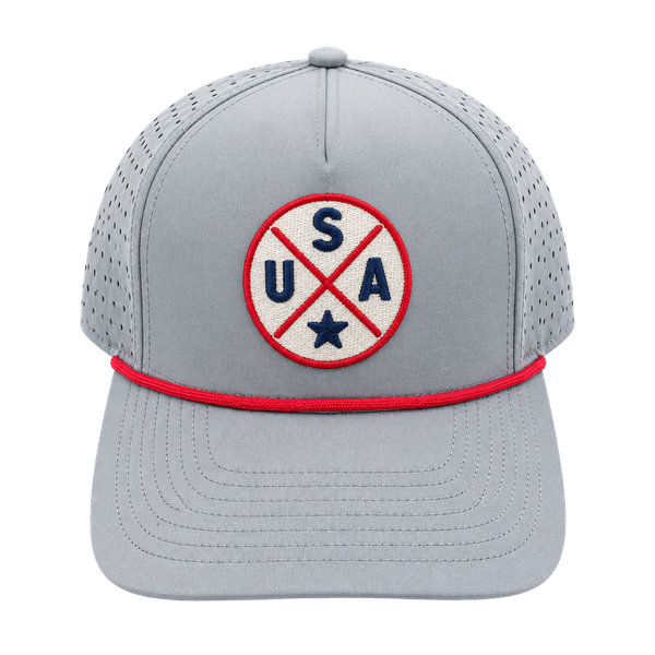 USA 5-Panel Hat Gray Snapback