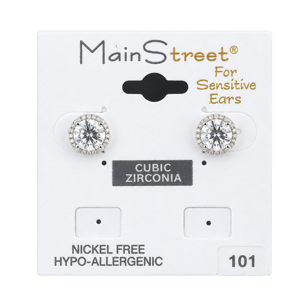 Main Street Earring Number 101 Cubic Zirconia Studs