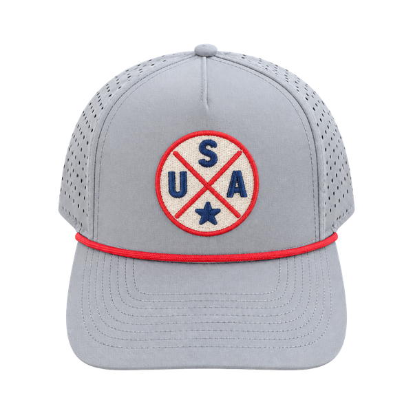 USA 5-Panel Hat Gray Snapback