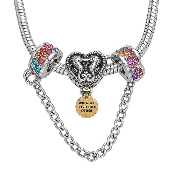 Day of the Dead Sugar Skull Heart Dangle Charm