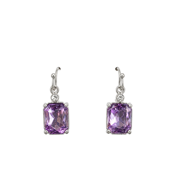 Main Street Earrings #98 Purple Square Stones