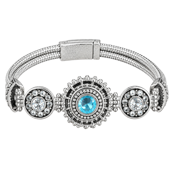 Ginger Snaps Interchangeable Crystal Snap Jewelry Bracelet