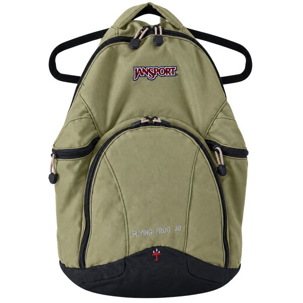 Jansport Flying Frog 30 Backpack Green Black Vintage Hiking Daypack