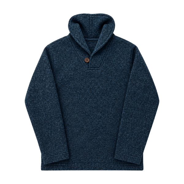 Old Navy Shawl Collar Sweater Kids M (8) Blue Fleece