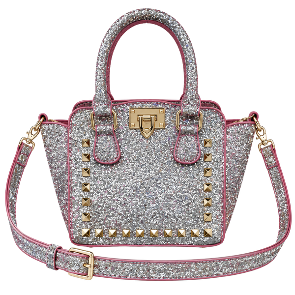 CMK Presents Glitter Studded Satchel Crossbody Handbag Pink

# mini purse # y2k #fairy # sparkling 