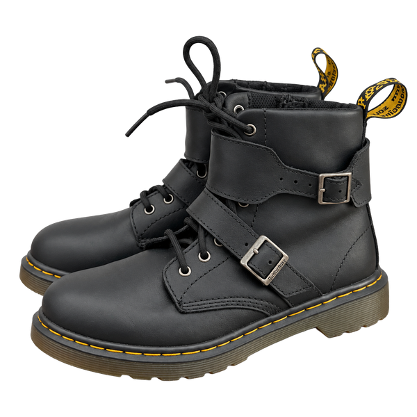 Dr. Martens 1460 J Joska Black Leather Boots Big Kid Size 3 US Doc Martens