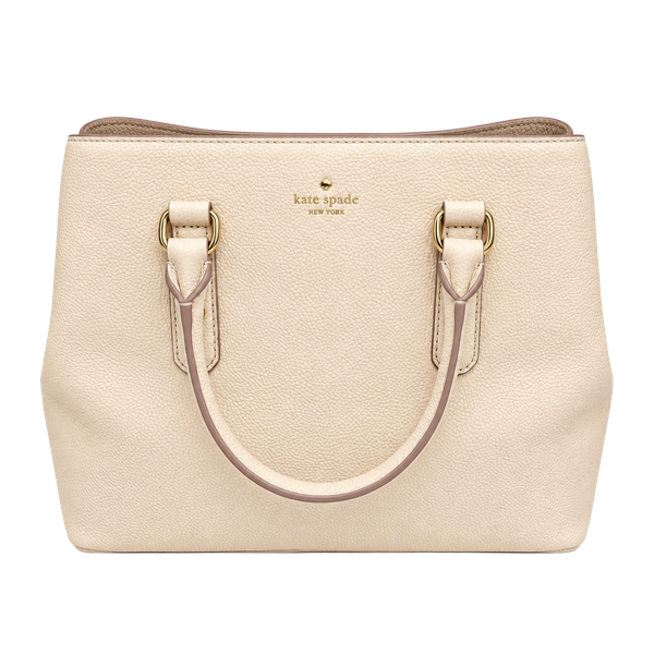 Kate Spade New York Pebbled Leather Satchel Handbag Cream