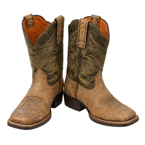 Ariat Boots Brown Leather Square Toe boys 
