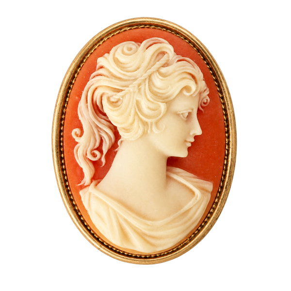 Avon Cameo Brooch Oval Locket Pin 1970s Perfume Brooch