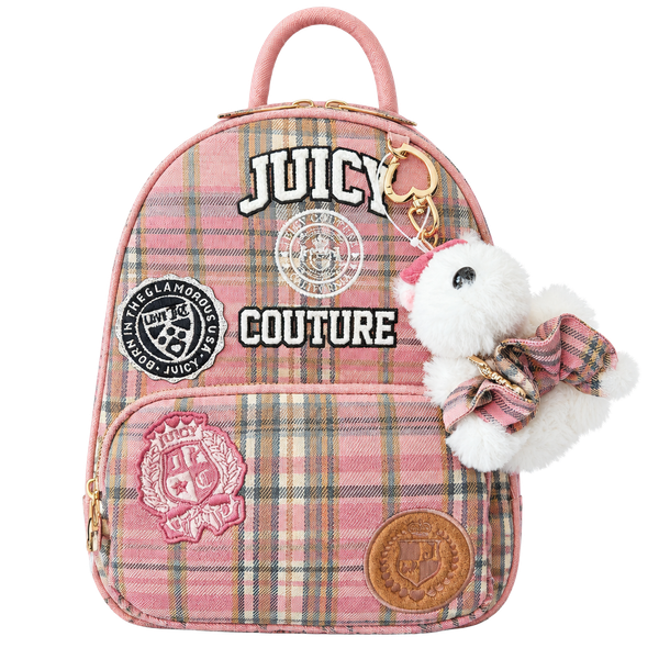 Juicy Couture Pink Tartan Plaid Backpack