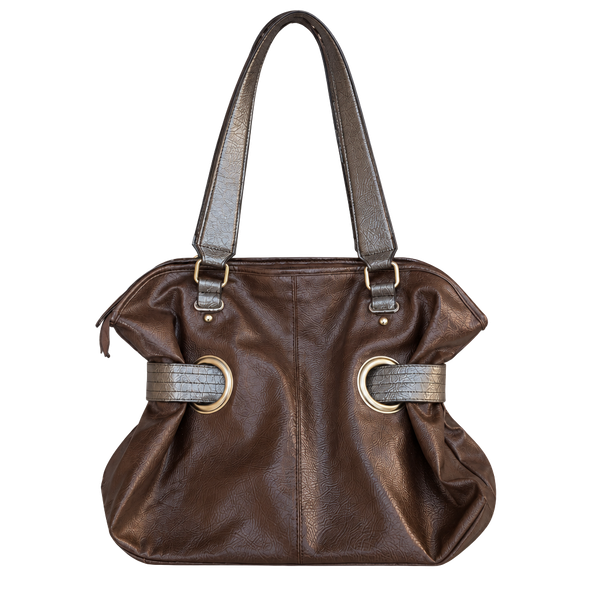 metallic shoulder tote bag 